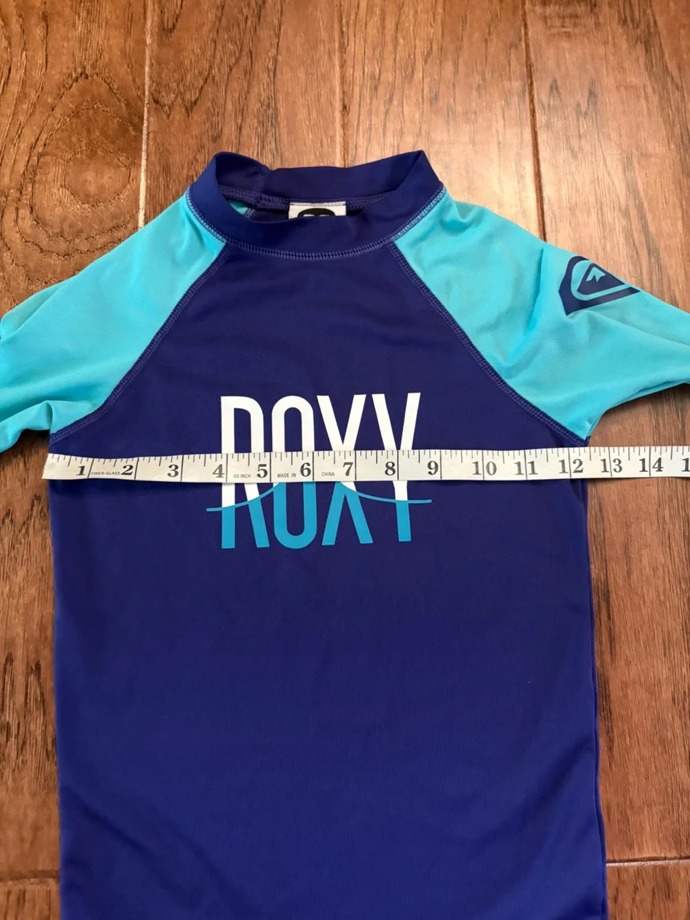 Girls Roxy Long Sleeve Rash Guard size 8